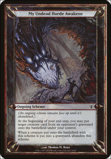 Magic the Gathering: Archenemy (Scheme Subset) card 29 My Undead Horde Awakens