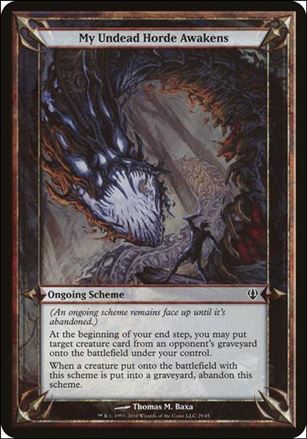 Magic the Gathering: Archenemy (Scheme Subset) card 29 My Undead Horde Awakens
