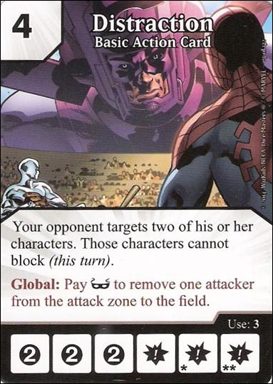Marvel Dice Masters Avengers vs. X-Men  card 25 Distraction: Basic Action Card