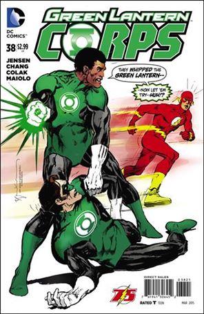 Green Lantern Corps (2011) issue 38-B Bill Sienkiewicz Flash 75th Anniversary Cover