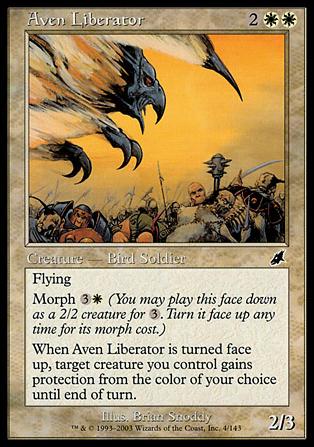 Magic the Gathering: Scourge (Base Set) card 4 Aven Liberator