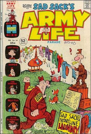 Sad Sack's Army Life Parade issue 50-B 35 Cent Price Cover
