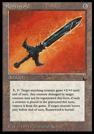 Magic the Gathering: The Dark (Base Set) card 107 Runesword
