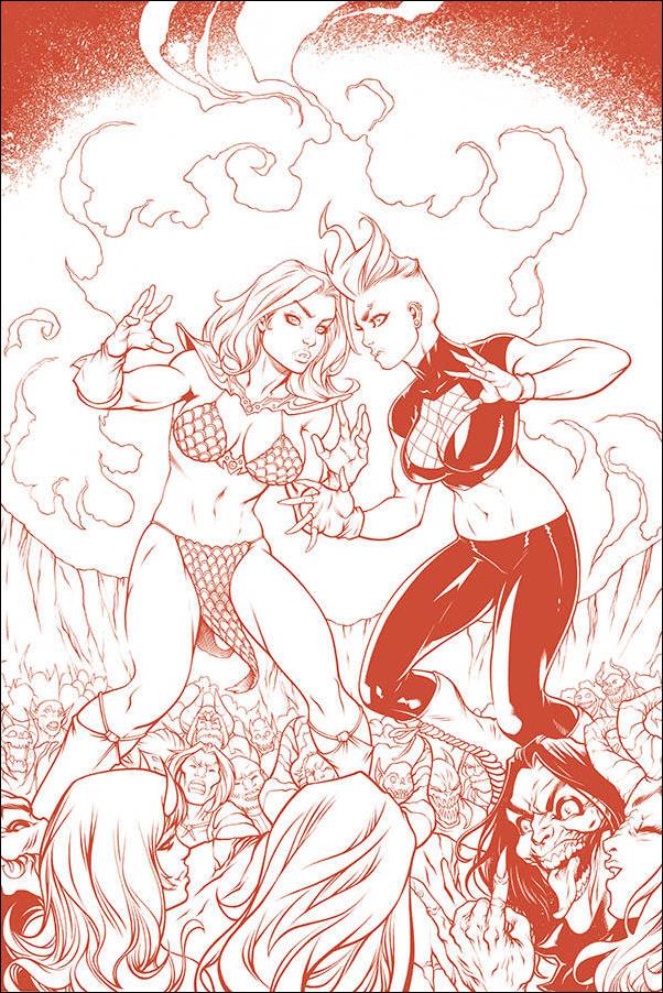 Red Sonja: Age of Chaos issue 1-L Ale Garza 1:15 Hellfire Red Virgin Cover