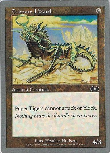 Magic the Gathering: Unglued (Base Set) card 80 Scissors Lizard