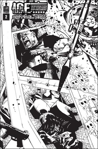 ICE: Critical Mass issue 2-B Black & White Cover