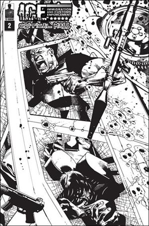 ICE: Critical Mass issue 2-B Black & White Cover