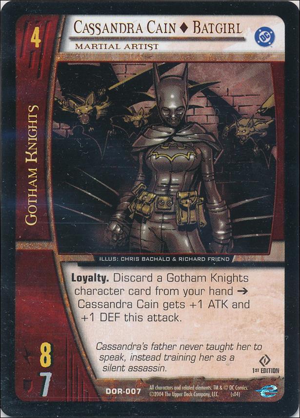 DC Origins: VS System (Base Set) card DOR-007 Cassandra Cain - Batgirl (Martial Artist)