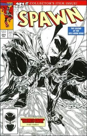 Spawn issue 231-B 1:25 Black and White Cover