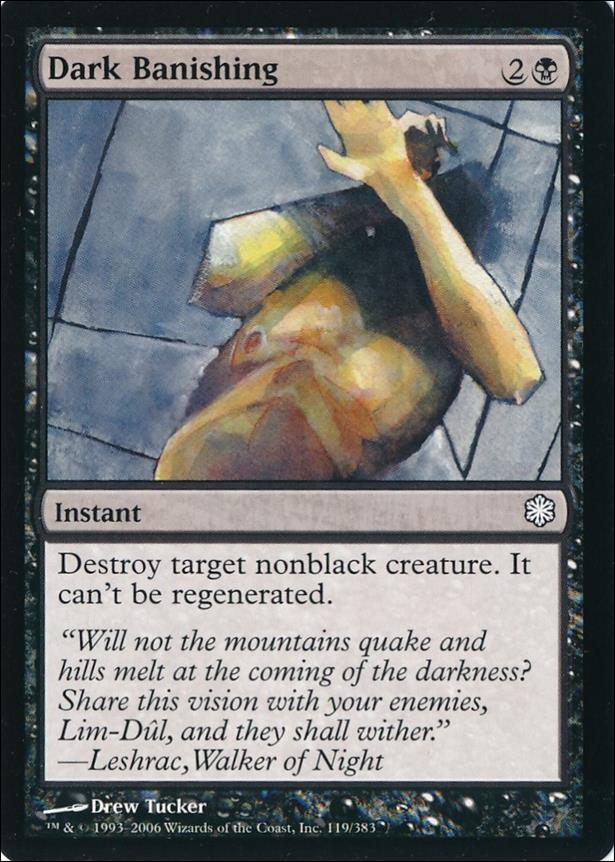 Magic the Gathering: Ice Age (Base Set) card 119-B Dark Banishing - Coldsnap Reprint
