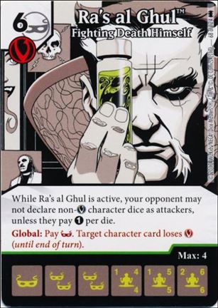 DC Comics Dice Masters Batman card 68 Ra's Al Ghul: Fighting Death Himself