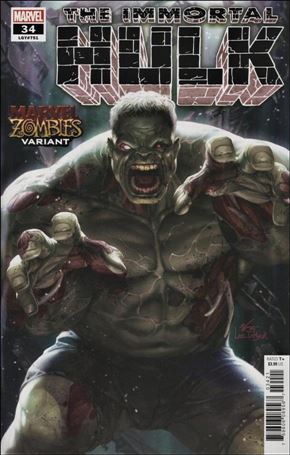 Immortal Hulk issue 34-B InHyuk Lee Marvel Zombies Cover