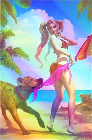 Harley Quinn (2021) issue 40-G Tiago Da Silva Retailer Foil Virgin Cover 1/800