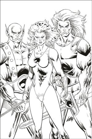 Thundercats (2024) issue 3-ZA Rob Liefeld 1:11 Line Art Virgin Cover