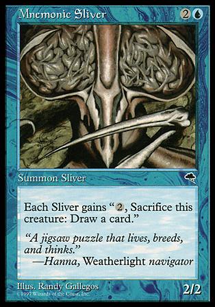 Magic the Gathering: Tempest (Base Set) card 77 Mnemonic Sliver