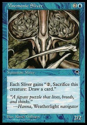 Magic the Gathering: Tempest (Base Set) card 77 Mnemonic Sliver