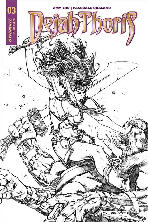 Dejah Thoris (2018) issue 3-E Sergio Davila 1:20 Black and White Cover