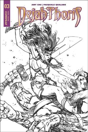 Dejah Thoris (2018) issue 3-E Sergio Davila 1:20 Black and White Cover
