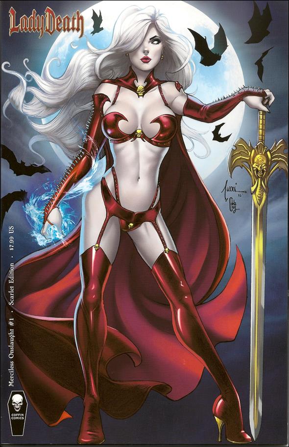Lady Death: Merciless Onslaught issue 1-C Billy Tucci Scarlet Edition Cover