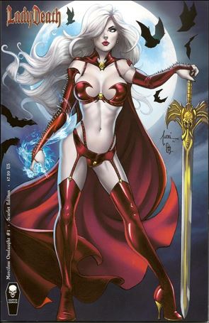 Lady Death: Merciless Onslaught issue 1-C Billy Tucci Scarlet Edition Cover