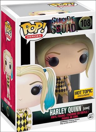 POP! Heroes figure 108 Harley Quinn (Gown) Hot Topic Exclusive