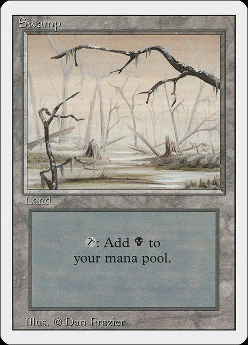 Magic the Gathering: Revised (Base Set) card 294-B Swamp