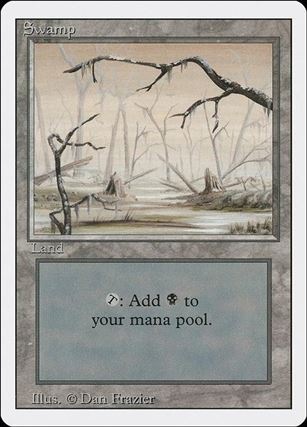 Magic the Gathering: Revised (Base Set) card 294-B Swamp