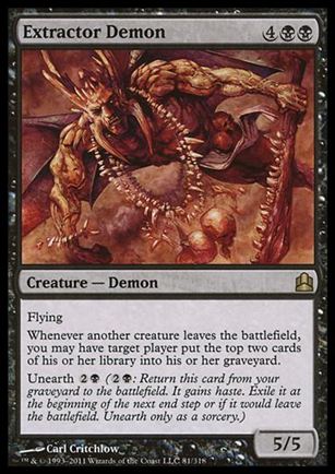 Magic the Gathering: Commander (Base Set) card 81 Extractor Demon