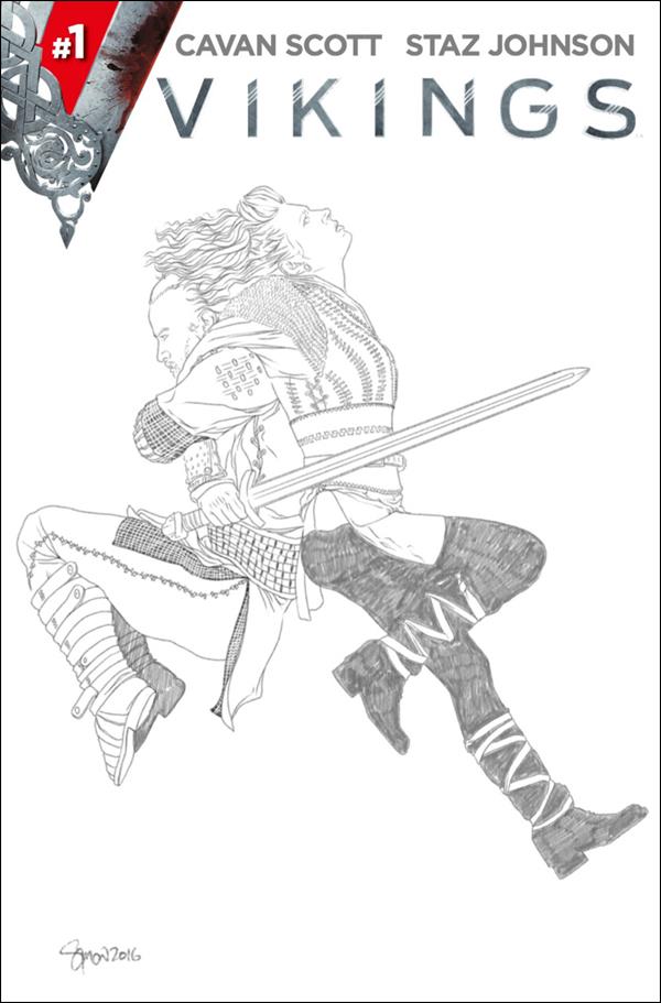 Vikings: Godhead issue 1-F Simon Myers AOD Collectables Sketch Cover