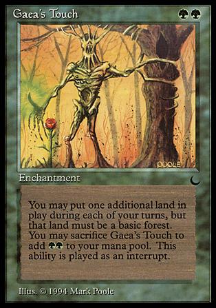 Magic the Gathering: The Dark (Base Set) card 77 Gaea's Touch