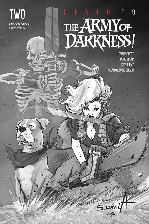 Death to the Army of Darkness issue 2-L Sergio Davila 1:40 Black & White Cover