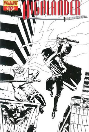 Highlander issue 10-E Michael Avon Oeming 1:15 Black and White Cover