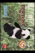 Beanie Babies Series 1 (Birthday or Rookie Subset) card 34-D Fortune The Panda Gold Lettering 1/150