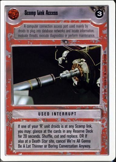 Star Wars: Premiere Unlimited (Base Set) card 276 Scomp Link Access