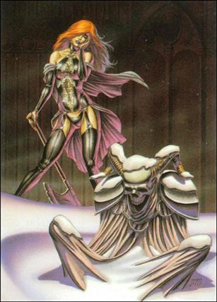 Joseph Michael Linsner: Dawn & Beyond (Base Set) card 6 Death of the Horned God