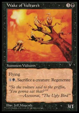 Magic the Gathering: Visions (Base Set) card 74 Wake of Vultures