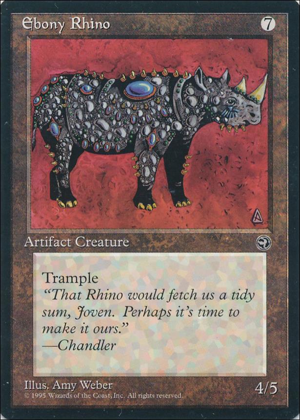 Magic the Gathering: Homelands (Base Set) card 106 Ebony Rhino
