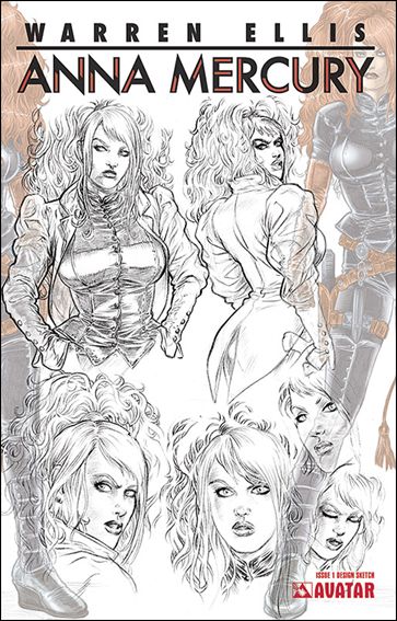 Anna Mercury issue 1-B Design Sketch Cover
