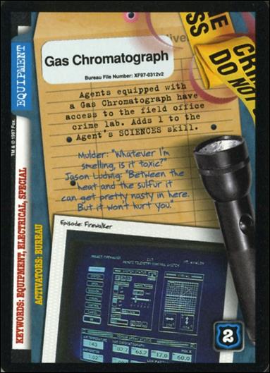 X-Files: The Truth Is Out There (Base Set) card XF97-0312v2 Gas Chromatograph