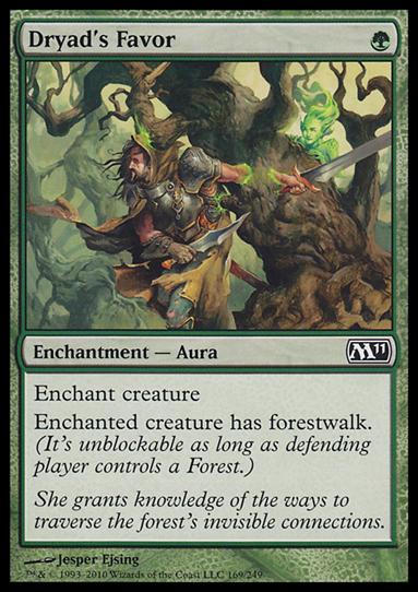 Magic the Gathering: 2011 Core Set (Base Set) card 169 Dryad's Favor