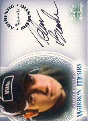 Buffy the Vampire Slayer: Men of Sunnydale (Autograph Subset) card A8 Adam Busch as Warren Mears