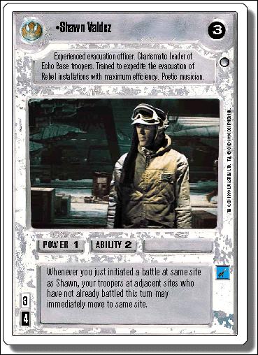 Star Wars: Hoth Revised (Base Set) card 101 Shawn Valdez