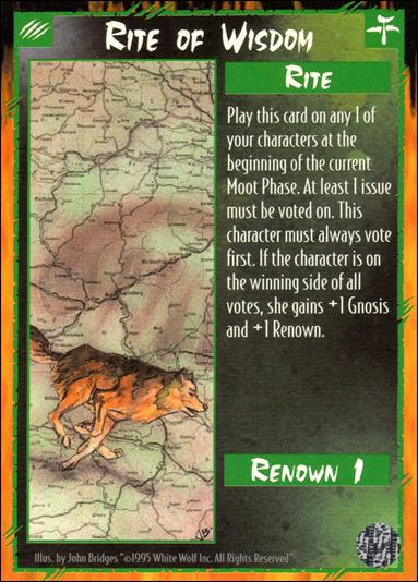 Rage Limited (Base Set) card 215 Rite of Wisdom 