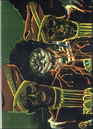 Evil Ernie Series II Chromium: Glow in the Dark (Base Set) card 87 Mysteries of Chaos! - 