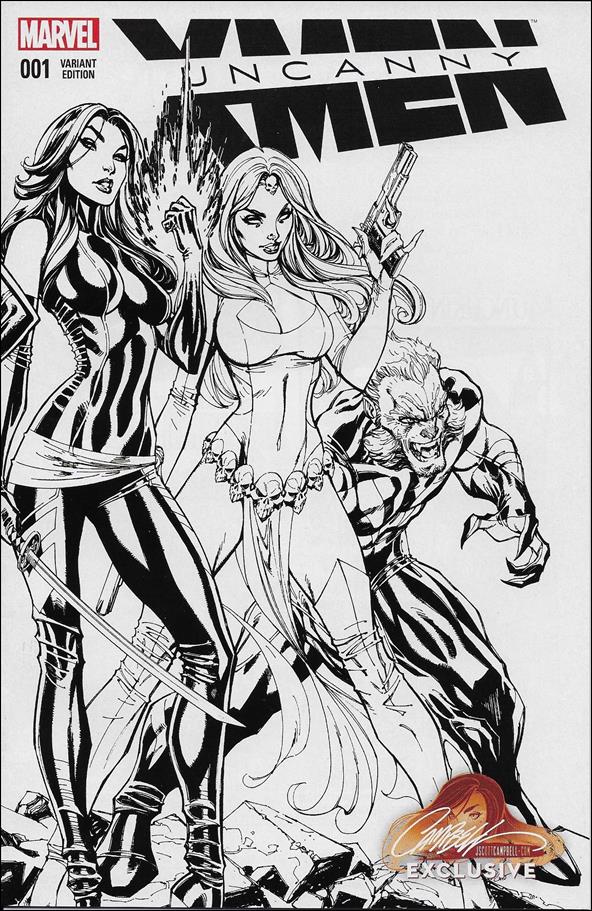 Uncanny X-Men (2016) issue 1-G J. Scott Campbell Store B&W Cover