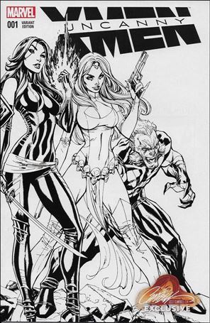 Uncanny X-Men (2016) issue 1-G J. Scott Campbell Store B&W Cover