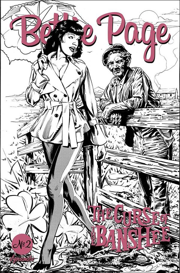 Bettie Page: The Curse of the Banshee issue 2-J Stephen Mooney 1:10 Pencil Art Cover