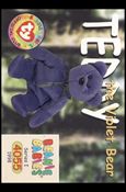 Beanie Babies Series 1 (Base Set) card 137 Teddy the Violet Bear