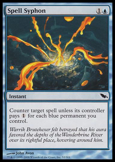 Magic the Gathering: Shadowmoor (Base Set) card 52 Spell Syphon
