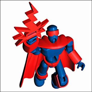 Stikfas figure 11 Omega Male Superhero (Blue)